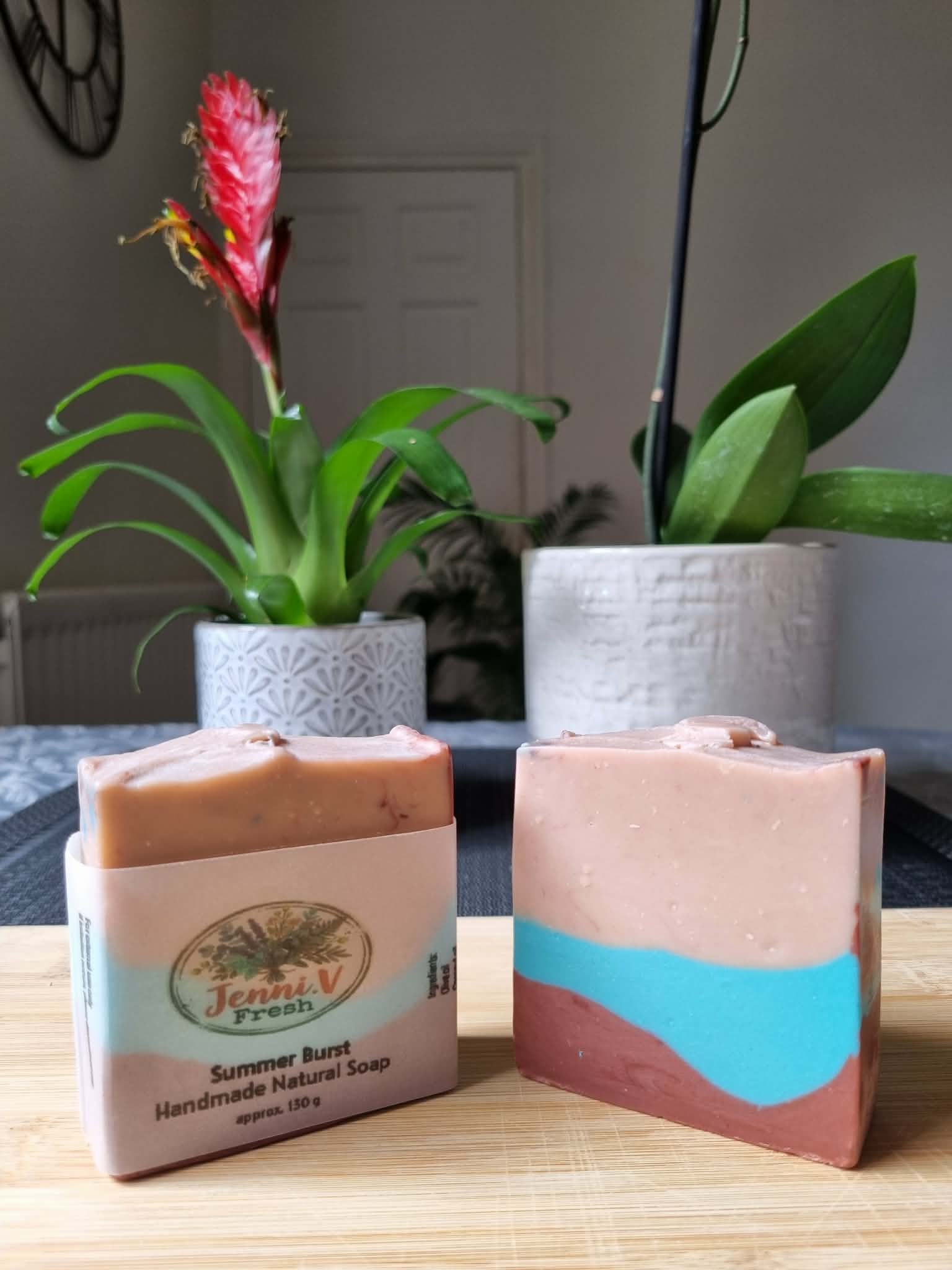 Summer Burst Handmade Natural Soap (Combination of botanicals, Brazilian kaolin & Moroccan clay)