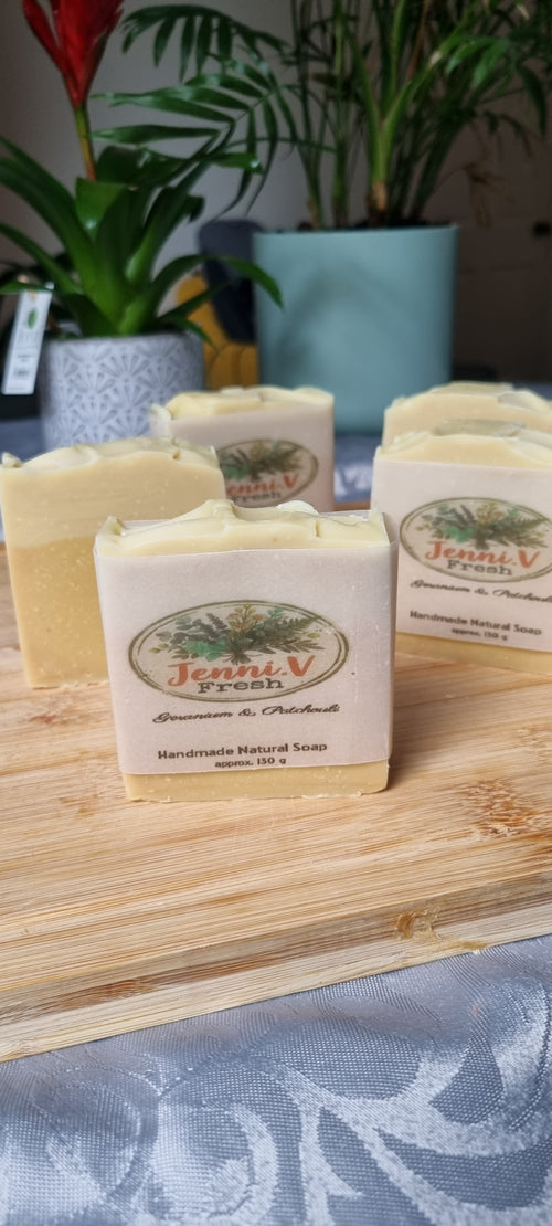 Geranium and Patchouli Handmade Natural Soap